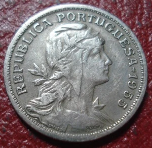 1955 PORTUGAL 50 CENTAVOS IN FINE CONDITION - Picture 1 of 2