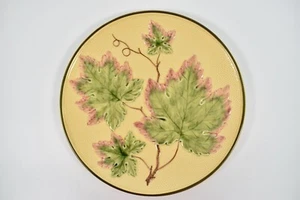 Beautiful Vintage Cico Majolica 11-1/4" Grape Leaf Dinner Plate Serving Platter  - Picture 1 of 9