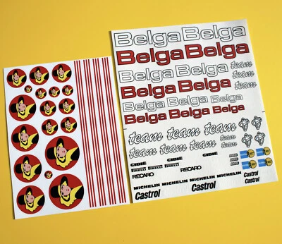 RC 10th 1:10 scale 'BELGA' logos RALLY drift stickers decals 6R4 Escort etc. - Image 1 of 4