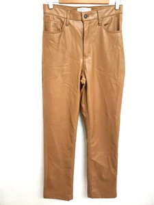 Abercrombie & Fitch Vegan Leather 90's High Rise Curve Love Pants Women's Sz 6 - Picture 1 of 6
