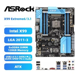 Placa madre Intel X99 ASRock X99 Extreme6/3.1 LGA2011-3 DDR4 para Intel Xeon/Core - Imagen 1 de 6