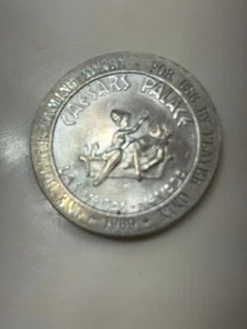 Vintage One Dollar Gaming Token, Caesars Palace, 1969, Las Vegas, NV - Picture 1 of 2