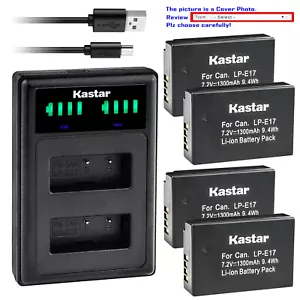 Kastar Battery LLD2 USB Charger for Canon LP-E17 LC-E17 & Canon Rebel T7i Camera - Picture 1 of 10