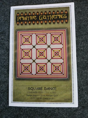 Edredón SQUARE DANCE Instrucciones Artesanales Reuniones Primitivas 2013 EE. UU. Foto 1 de 3