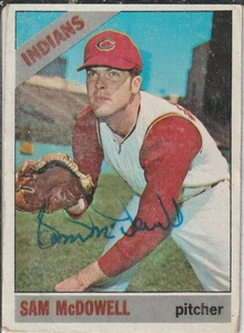 Sam McDowell signed 1966 Topps card Cleveland Indians autograph - Picture 1 of 1