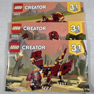 LEGO CREATOR Mythical Creatures 31073 2 Sets 100% Complete 1 Set Of Instructions - Image 1 of 3