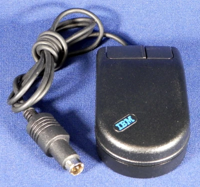 Vintage IBM Black Mechanical 2-Button PS/2 Wired Mouse 95F5443 *WORKING / RARE* - Image 1 of 3