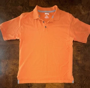 Duluth Trading Mens Orange Cotton Polo Shirt Size Medium Short Sleeve Casual - Picture 1 of 3