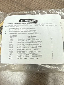 Kit de reparación de sello de interruptor de herramienta hidráulica Stanley Referencia No. 14830 BR89 - Imagen 1 de 4