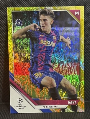 2021-22  Topps Sapphire UEFA Champions League Gavi Gold Refractor /50 (RC)  - Image 1 of 4