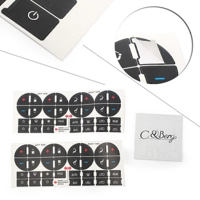 AC Button Repair Kit Decal Stickers Dash Replacement fit Chevy GMC 2007-2013 Car - Image 1 of 4