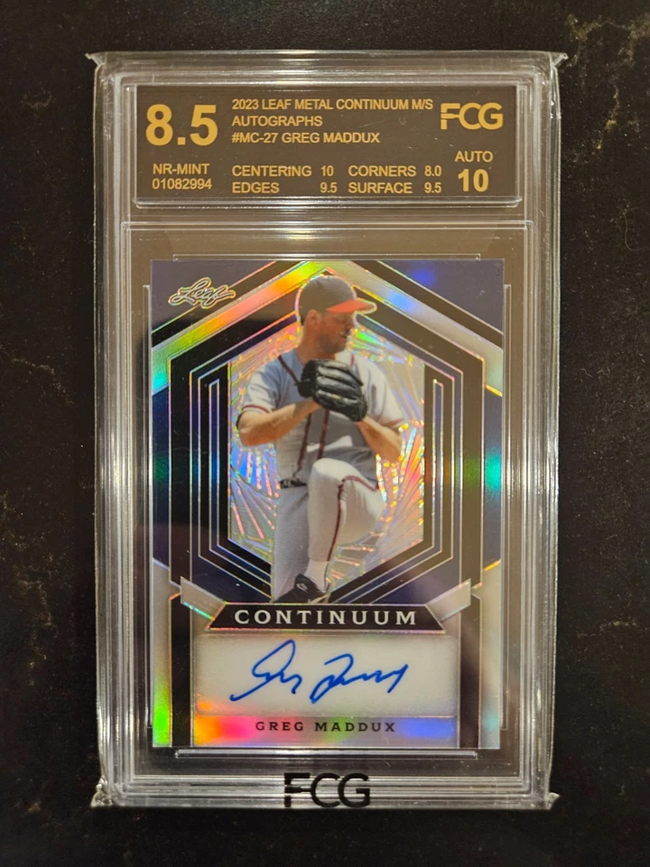 2023 Leaf Metal Greg Maddux Continuum AUTO * FCG 8.5 Auto 10 - Image 1 of 1