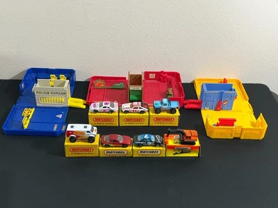 Lote de coches Matchbox vintage en caja Supra Mountain Man T-Bird 4x4 Chevy Van Pontiac Foto 1 de 4