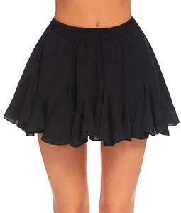 Women's Pleated Skater Skirt Basic Casual High Waisted Ruffles Flared Mini Li... - Picture 1 of 6