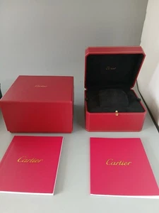 Genuine Cartier Burgundy Watch Box With Cover& Certificate & warrenty - Picture 1 of 8