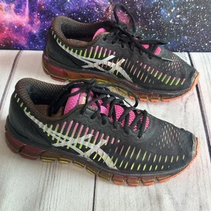 Asics Gel Quantum 360 Athletic Running Shoes Women Sz 8 T5J6N Purple Pink Neon - Picture 1 of 8
