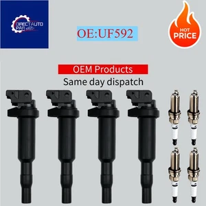 4X OEM Ignition Coil & Iridium Spark plug for BMW 228i 320i 328i 428i 528i UF592 - Picture 1 of 20
