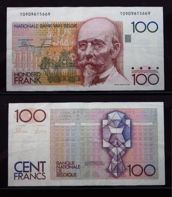 Belgium 100 Francs ND 1978-1994 P140 5669i National Bank Belgique Belgie Money - Image 1 of 3