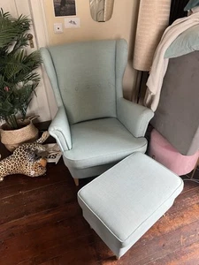 IKEA STRANDMON Sessel und Hocker - Bild 1 von 7