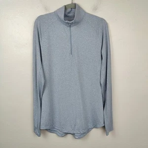 Lululemon Drysense Training Half-Zip Jacket Mens Large Light Blue Heather Run - Picture 1 of 6