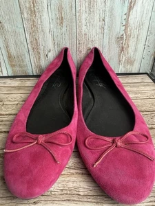Shoes of Prey Fuchsia Pink Round Toe Ballet Flat Shoes Size 12 Slip On Bow Flat - Bild 1 von 9
