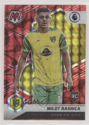 2021-22 Panini Mosaic Premier League Reactive Red Prizm Milot Rashica #98 - Image 1 of 2