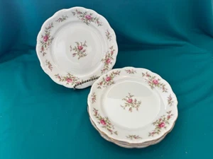 JOHANN HAVILAND MUSGO ROSA--LOTE DE 4 PLATOS DE ENSALADA--EXCELENTE - Imagen 1 de 5