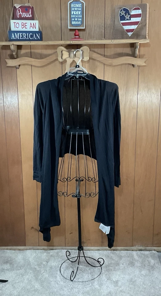New Black Cardigan Wrap Size Medium By Daisy Fuentes - Image 1 of 1
