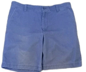 I Zod Mens Chino Style Shorts Blue 36 Inch Waist Zip Fly Side & Back Pockets - Picture 1 of 7