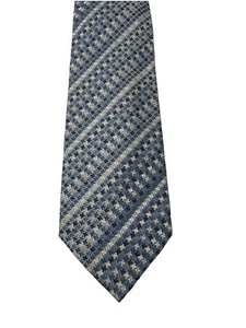 Charles Tyrwhitt Jermyn Street London Blue Houndstooth Silk Tie Made in England - Picture 1 of 5