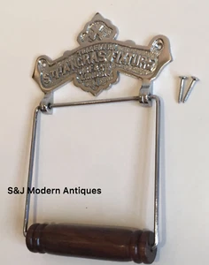 Vintage Toilettenrollenhalter Chrom Neuheit viktorianisch antik St. Pancras silber - Bild 1 von 12