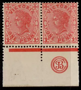 AUSTRALIA - Victoria EDVII SG458, 1d rosa-carmino CB MONOGRAMA PAR, NH COMO NUEVO. - Imagen 1 de 1