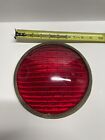 Vintage Corning 8 1/4 Lens For Railroad Crossing Signal Lantern Red Glass