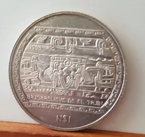 MEXICO Messico 1993 ARGENTO Silver 1 peso 1993 1/4 Oz .999 PLATA, rare El Tajin - Foto 1 di 3