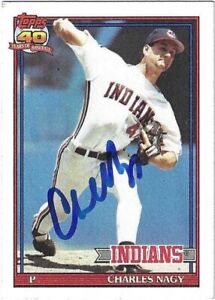 Autographed Signed 1991 Topps 466 Charles Nagy Cleveland Indians