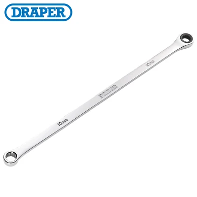 DRAPER TOOLS Draper 27766 HI-TORQ® Metric Extra-Long Double Ring Ratchet Spanner 10mm