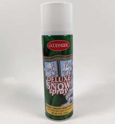 Goodmark Deluxe Snow Spray Easy Clean Up 9 oz Can Holiday Winter Decor Frost - Image 1 of 3