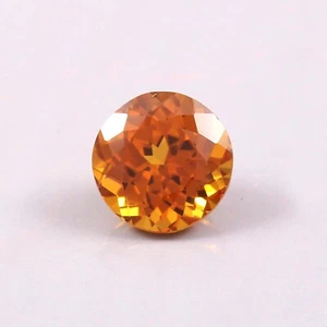 7x7 mm AAA Qualität Natürlicher Ceylon Fanta Orange Saphir Lose Rund Edelsteinschliff - Bild 1 von 6