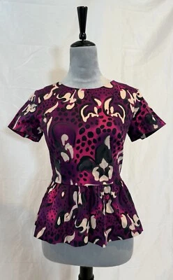 Camisa Peplum Estampado Animal French Connection Talla 4 Foto 1 de 3