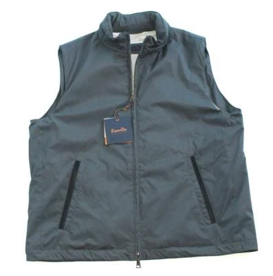 $698 Nuevo Chaleco ZANELLA Cremallera Nylon Hombres XL X-GRANDE Gris COMODIDAD TODO EL DÍA Bolsillos con Capucha Foto 1 de 4