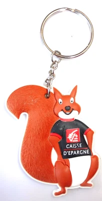 PORTE CLES  KEYCHAIN - CAISSE D'EPARGNE RECTO-VERSO ECUREUIL - Photo 1/2