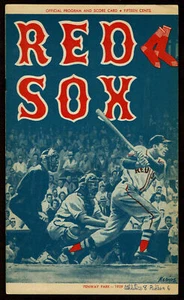 1959 Red Sox Program Pumpsie Green Fenway Park debut primer negro/Negro Boston Ex - Imagen 1 de 6