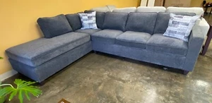 Modern Sectional Sofa Gray Fabric Couch Set Reversible Chaise McCord - Picture 1 of 2
