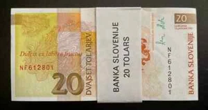 Slovenia 20 TOLARJEV P-12 1992 x 50 Pcs Lot BUNDLE Pre Euro UNC Slovenian NOTE - Picture 1 of 6