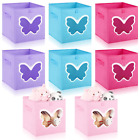 8 Pcs Cube Storage Bins 11 X 11 Inch, Foldable Storage Cubes Toy Box Fabric Stor