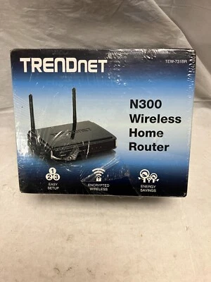 NEW IN BOX-TRENDnet TEW-731BR 4-Port Wireless 300Mbps Home Router - Black - Image 1 of 4