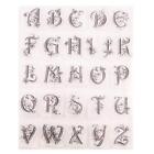 Capital Alphabets Alphas ABC Letter with Swirls Butterfly Clear Stamps for Ca...