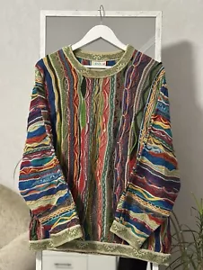 COOGI Vintage 3D Multicoloured Australia Very Rare Knit Men’s Sweater Size M - Picture 1 of 9