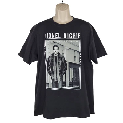 Lionel Richie Short Sleeve Black T-shirt XL 2013 Singer All Night Long Funk - Image 1 of 4