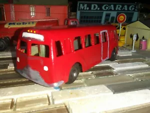 LondonToy No.57,5.25" long ,City Bus Red Canada restored 1940-50's Black Tires * - Picture 1 of 12